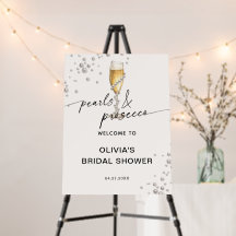 Perlen & Prosecco Elegantes Brautparty Willkommen
