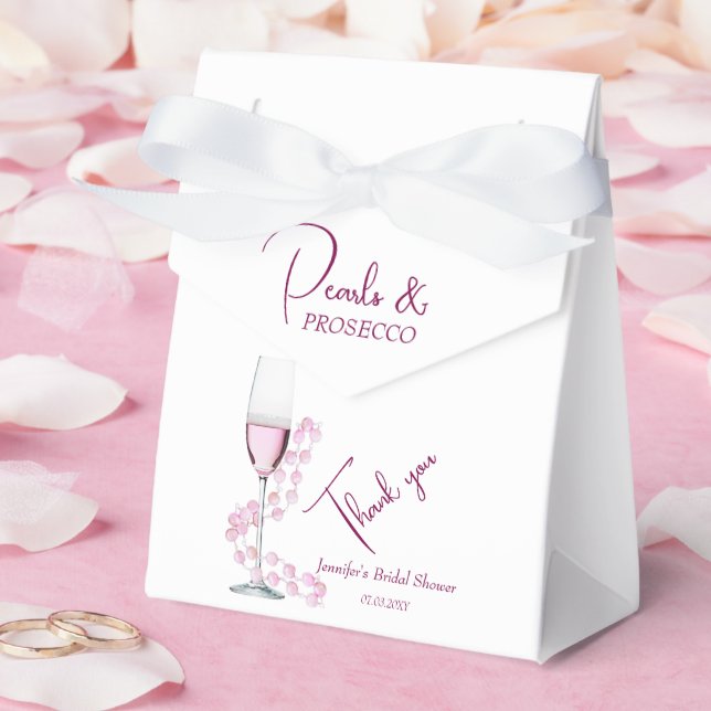Perlen & Prosecco Modernes Brautparty Geschenkschachtel (Hochzeit)