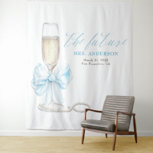 Perlen & Prosecco Mrs Foto-Requisite Hintergrund Wandteppich