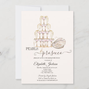 Perlen & Prosecco Muschelcreme Einladung