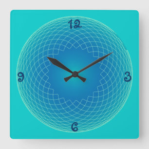 Perlen Quadratische Wanduhr
