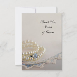 Perlen, Ring, Blue Vintag Lace Wedding Danke