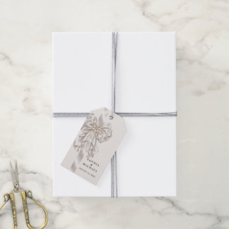 Perlen-Satin-Schleife Elegante Hochzeit Geschenkanhänger