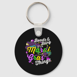 Perlen und Bling ist ein Mardi Gras Thing Carnival Schlüsselanhänger