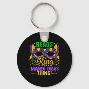 Perlen und Bling ist ein Mardi Gras Thing Carnival Schlüsselanhänger