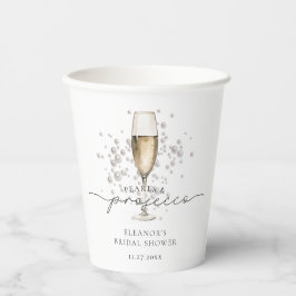 Perlen und Brautparty Prosecco Pappbecher