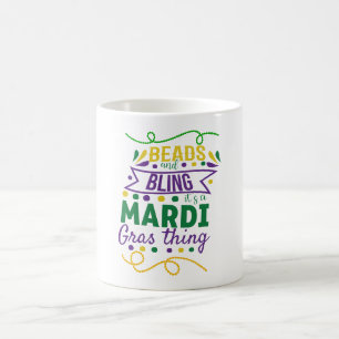 Perlen und Glamour, das ist eine Mardi-Gras-Sache Kaffeetasse