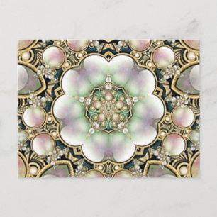 Perlen und Goldkaleidoskop Postkarte