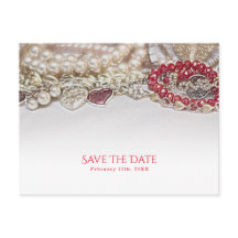 Perlen und Juwelen der Roten Valentine Liebe Save