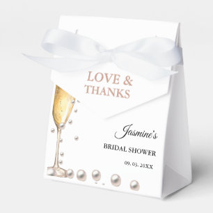 Perlen- und Prosecco-Brautabschiedsparty Geschenkschachtel