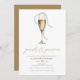Perlen und Prosecco-Brautparty Einladung (Vorne/Hinten)