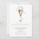 Perlen und Prosecco-Brautparty Einladung (Vorderseite)