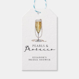 Perlen und Prosecco-Brautparty Geschenkanhänger