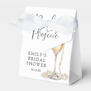 Perlen und Prosecco Brautparty Geschenkschachtel