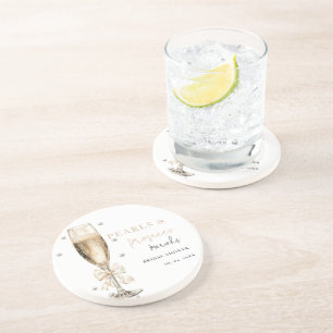 Perlen und Prosecco-Brautparty Getränkeuntersetzer
