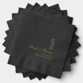 Perlen und Prosecco Bridal Foil Stamps Servietten Mit Folie