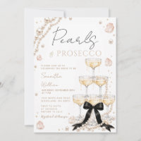 Perlen und Prosecco Champagner-Turm Junggesellinne