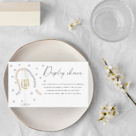 Perlen und Prosecco - Dusche anzeigen Begleitkarte