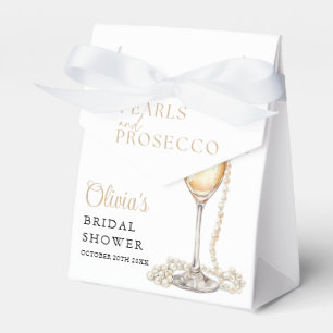 Perlen und Prosecco Elegante Bridal Shower Geschenkschachtel