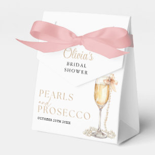 Perlen und Prosecco Elegante Bridal Shower Geschenkschachtel