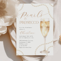 Perlen und Prosecco-Gold-Brautparty