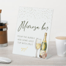 Perlen und Prosecco Mimosa Bar Brautparty