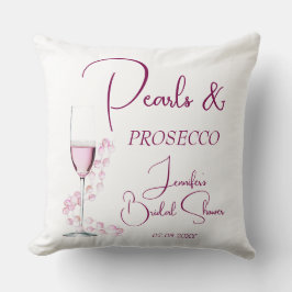 Perlen und Prosecco Modernes Elegantes Brautparty Kissen