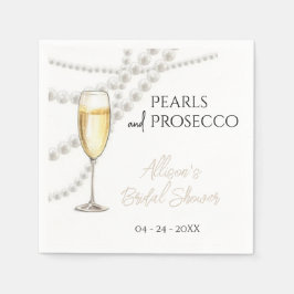 Perlen und Prosecco Serviette