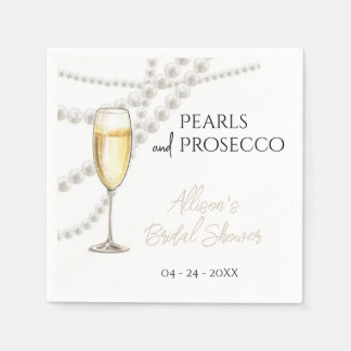 Perlen und Prosecco Serviette