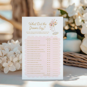 Perlen und Prosecco Was hat das "Groom Say Game" g