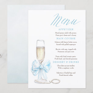 Perlen und Prosecco Whimsical Chic Menükarten