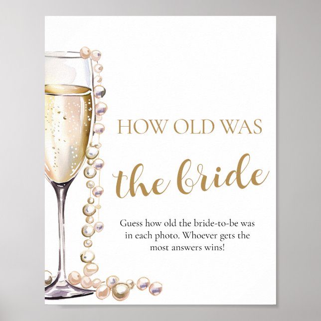 Perlen und Prosecco Wie alt war das Brautspiel Poster (Vorne)