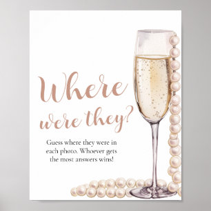 Perlen und Prosecco, wo sie Brautparty hatten Poster