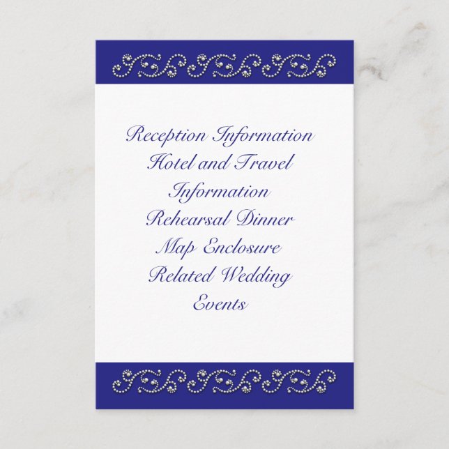 Perlen und Sapphire Blue Enclosure Card Begleitkarte (Vorderseite)