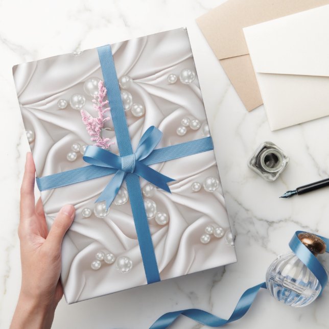 Perlen und Satin Geschenkpapier (Schenken)