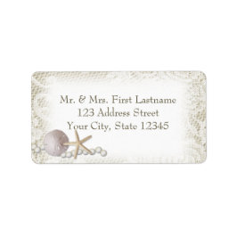 Perlen und Spitzen Adressaufkleber