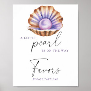 Perlen unter dem Meer Baby Shower Geschenke Poster