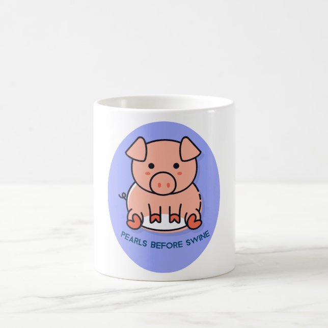 Perlen vor die Säue Kaffeetasse (Mittel)