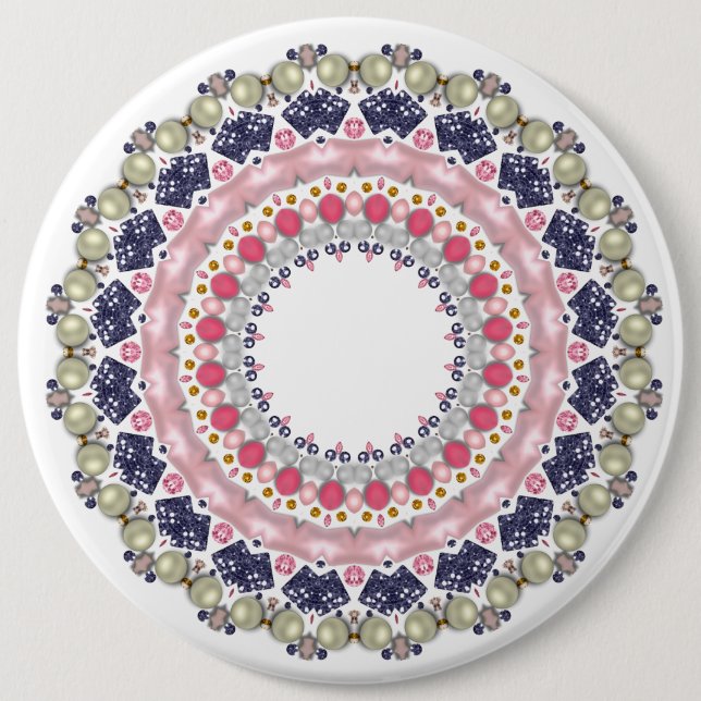 Perlendekoration Button (Vorderseite)