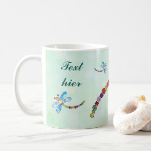 Perlenlibelle, personalisiert kaffeetasse