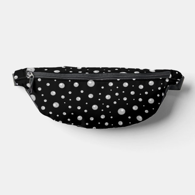 Perlenmuster auf schwarzem Hintergrund Bauchtasche (Ablage )