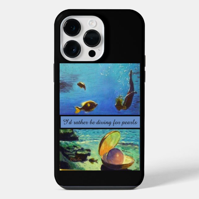 Perlentauchen iPhone 14 Pro Max Hülle (Rückseite)