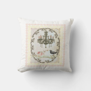 Perlenund Rosenreversible-Kissen "Le Chandelier" Kissen