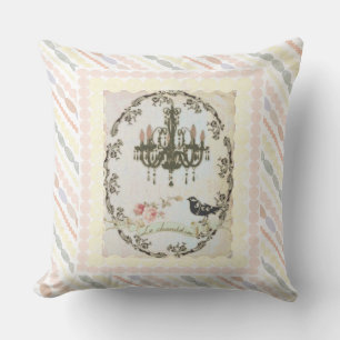 Perlenund Rosenreversible-Kissen "Le Chandelier" Kissen