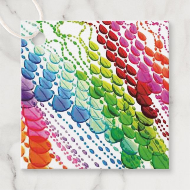 Perlenvorhang Geschenkanhänger (Vorderseite)