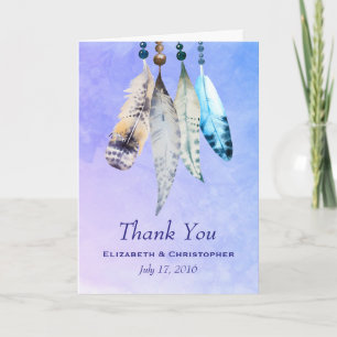 Perles d'aquarelle 'n Plumes Merci Mariage