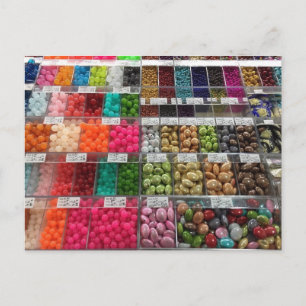 Perles de couleurs vives Carte postale Artisanat c