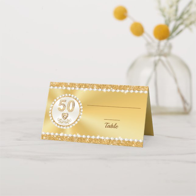 Perles de diamant, 50e Anniversaire, Cartes Gold P (Devant)
