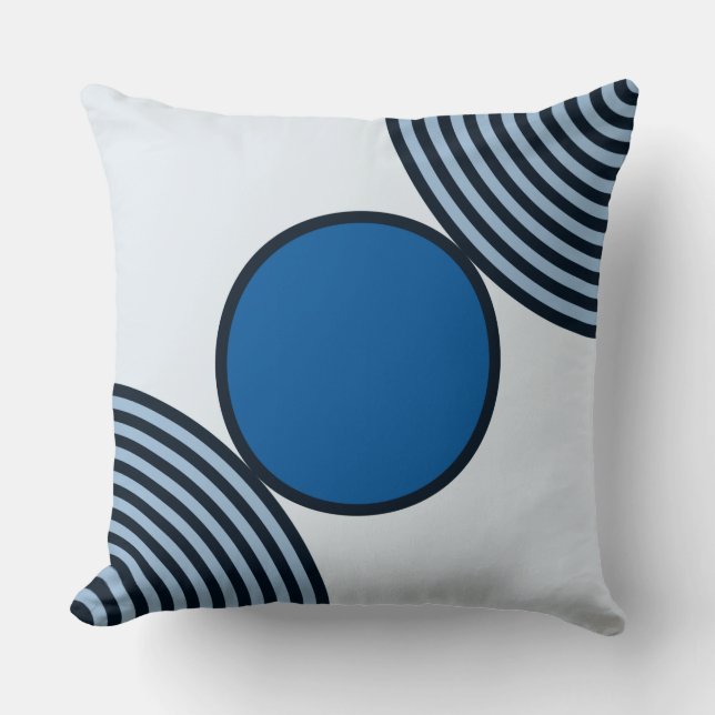 Perles Motif Dans Les Tons Bleus - Jeter Oreiller (Recto)