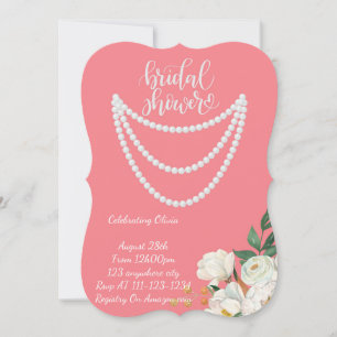 perles nuptiale invitation en rose